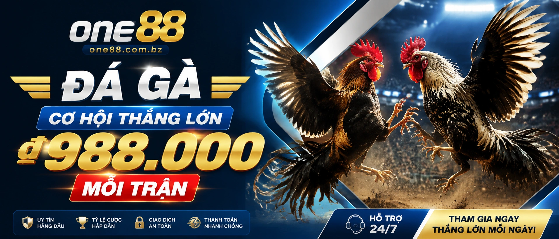 Giao diện Đá Gà Trực Tiếp trên One88